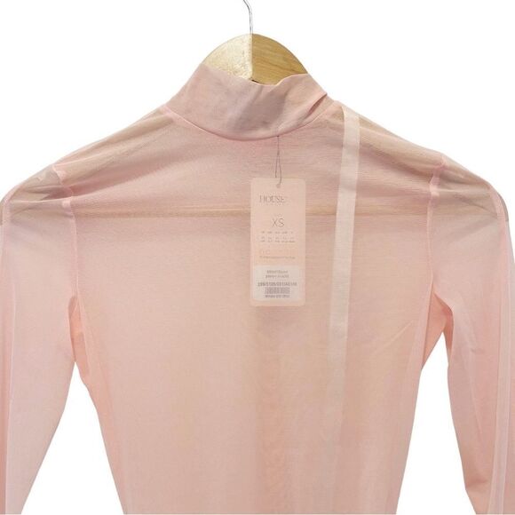 HOUSE OF CB CAROVI  POWDER PINK SHEER MESH BODYSUIT - Picture 7 of 13